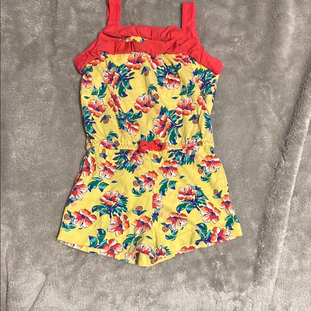 Swiggles Yellow and Red Floral Jumpsuit